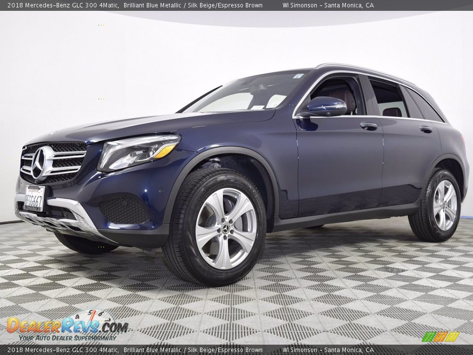 2018 Mercedes-Benz GLC 300 4Matic Brilliant Blue Metallic / Silk Beige/Espresso Brown Photo #6