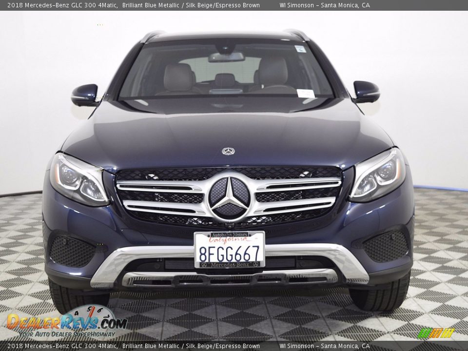 2018 Mercedes-Benz GLC 300 4Matic Brilliant Blue Metallic / Silk Beige/Espresso Brown Photo #7
