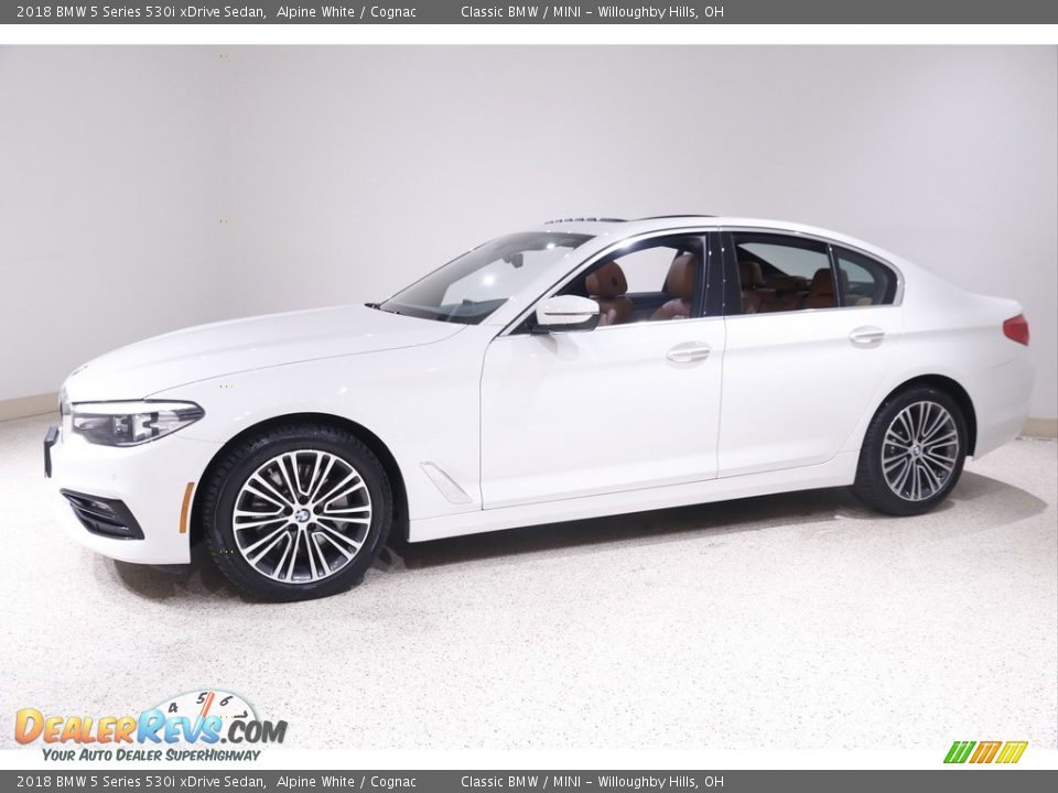 2018 BMW 5 Series 530i xDrive Sedan Alpine White / Cognac Photo #3