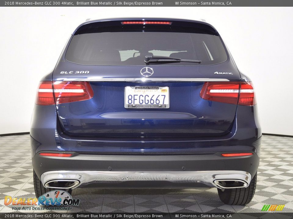 2018 Mercedes-Benz GLC 300 4Matic Brilliant Blue Metallic / Silk Beige/Espresso Brown Photo #8