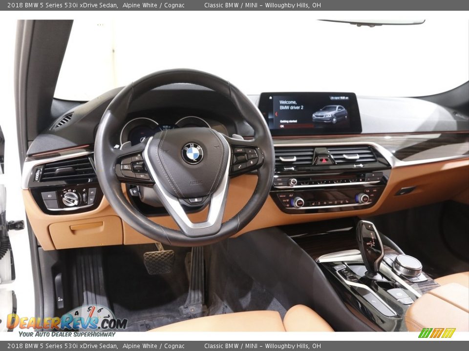 2018 BMW 5 Series 530i xDrive Sedan Alpine White / Cognac Photo #6