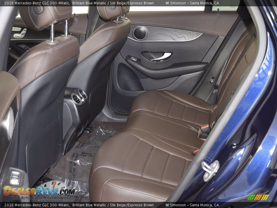 2018 Mercedes-Benz GLC 300 4Matic Brilliant Blue Metallic / Silk Beige/Espresso Brown Photo #10