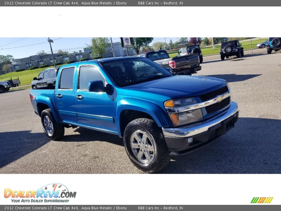 2012 Chevrolet Colorado LT Crew Cab 4x4 Aqua Blue Metallic / Ebony Photo #2