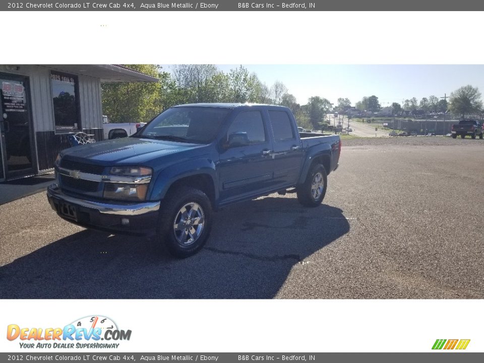 2012 Chevrolet Colorado LT Crew Cab 4x4 Aqua Blue Metallic / Ebony Photo #4