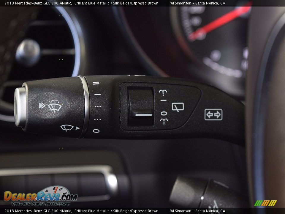 2018 Mercedes-Benz GLC 300 4Matic Brilliant Blue Metallic / Silk Beige/Espresso Brown Photo #14