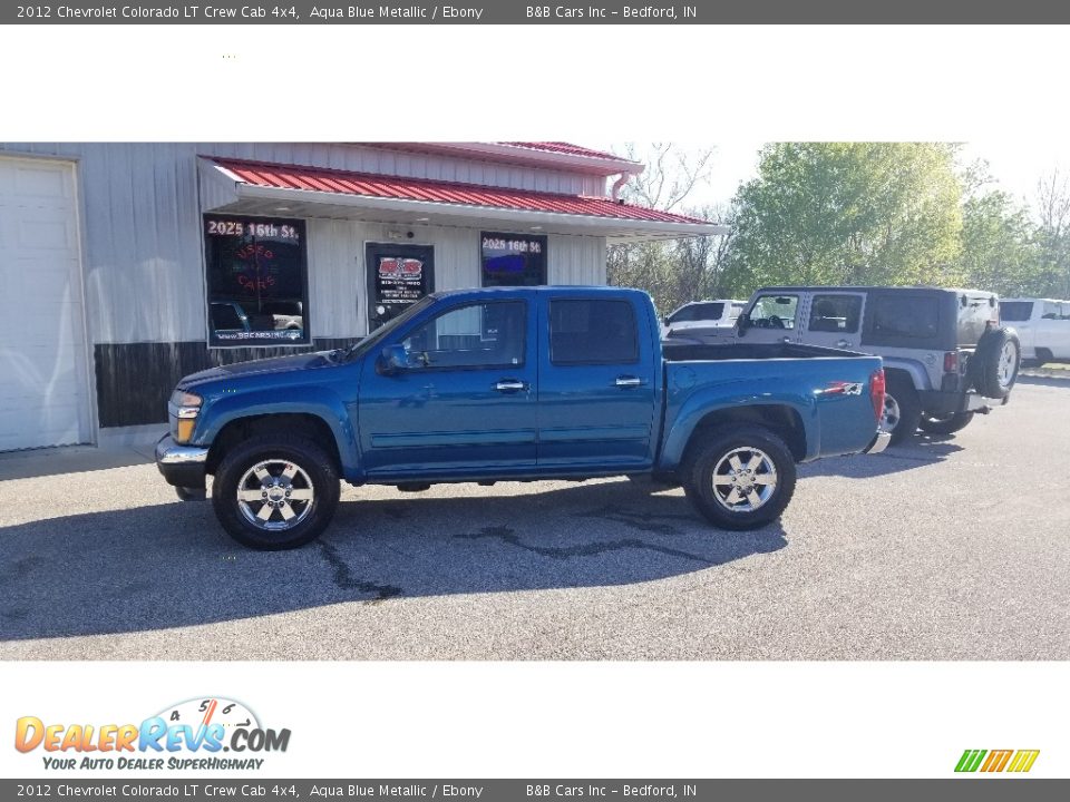 2012 Chevrolet Colorado LT Crew Cab 4x4 Aqua Blue Metallic / Ebony Photo #5