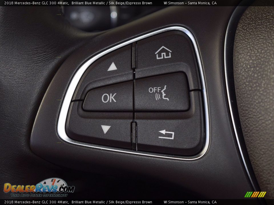 2018 Mercedes-Benz GLC 300 4Matic Brilliant Blue Metallic / Silk Beige/Espresso Brown Photo #16