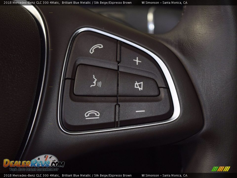 2018 Mercedes-Benz GLC 300 4Matic Brilliant Blue Metallic / Silk Beige/Espresso Brown Photo #18