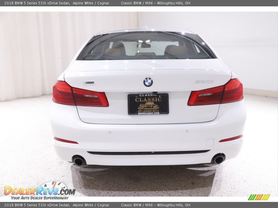 2018 BMW 5 Series 530i xDrive Sedan Alpine White / Cognac Photo #18