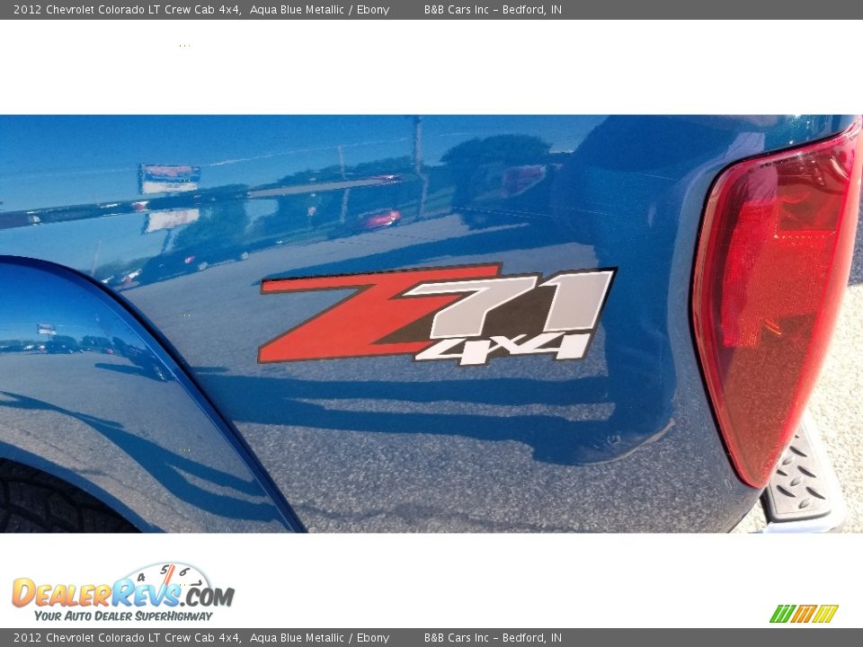 2012 Chevrolet Colorado LT Crew Cab 4x4 Aqua Blue Metallic / Ebony Photo #12