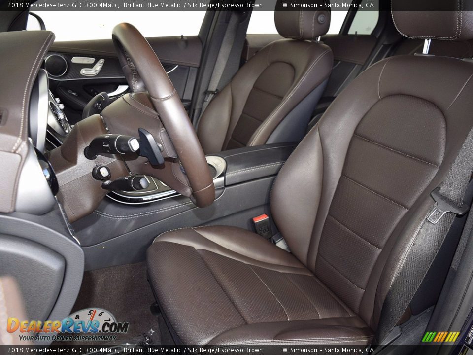 2018 Mercedes-Benz GLC 300 4Matic Brilliant Blue Metallic / Silk Beige/Espresso Brown Photo #21