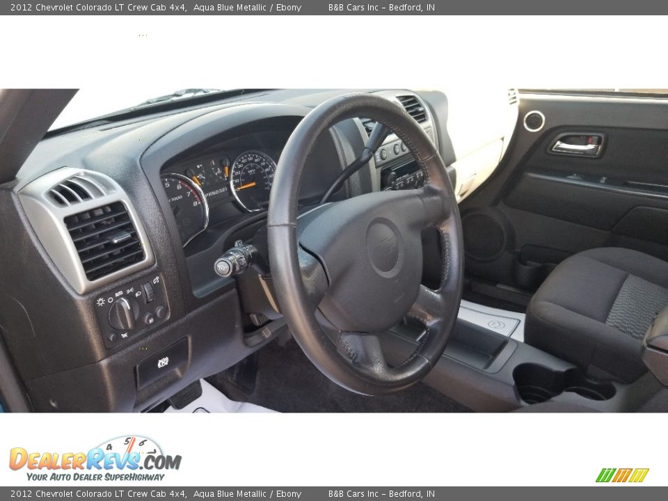 2012 Chevrolet Colorado LT Crew Cab 4x4 Aqua Blue Metallic / Ebony Photo #14