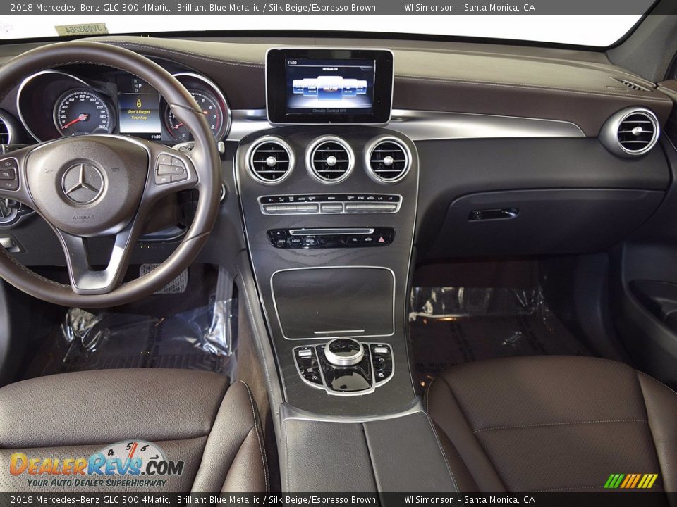 2018 Mercedes-Benz GLC 300 4Matic Brilliant Blue Metallic / Silk Beige/Espresso Brown Photo #23