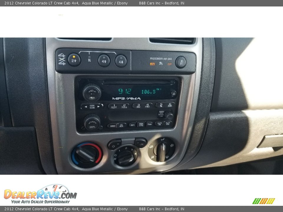 2012 Chevrolet Colorado LT Crew Cab 4x4 Aqua Blue Metallic / Ebony Photo #16