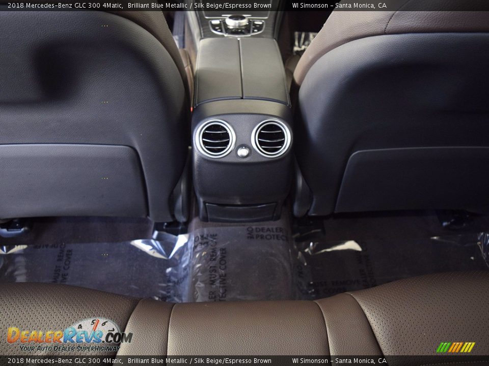 2018 Mercedes-Benz GLC 300 4Matic Brilliant Blue Metallic / Silk Beige/Espresso Brown Photo #24