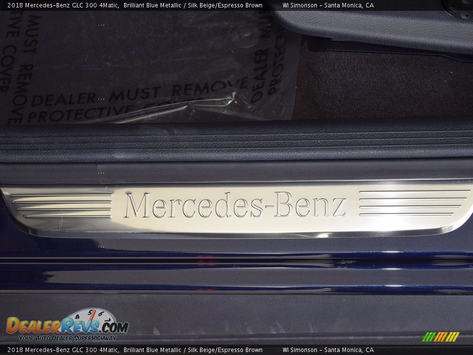 2018 Mercedes-Benz GLC 300 4Matic Brilliant Blue Metallic / Silk Beige/Espresso Brown Photo #25