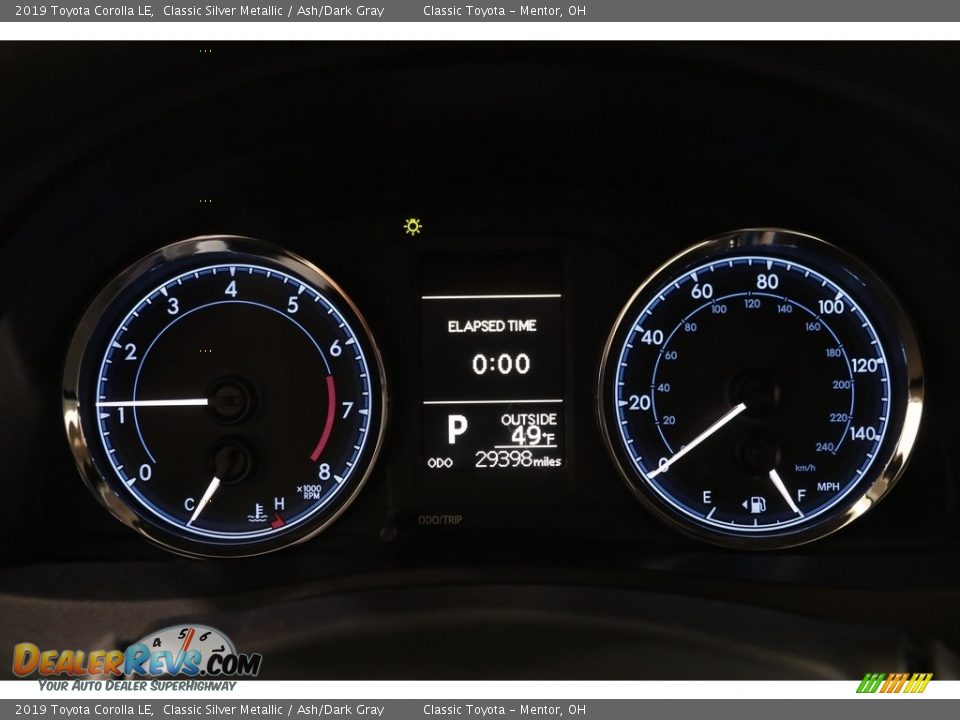 2019 Toyota Corolla LE Classic Silver Metallic / Ash/Dark Gray Photo #8