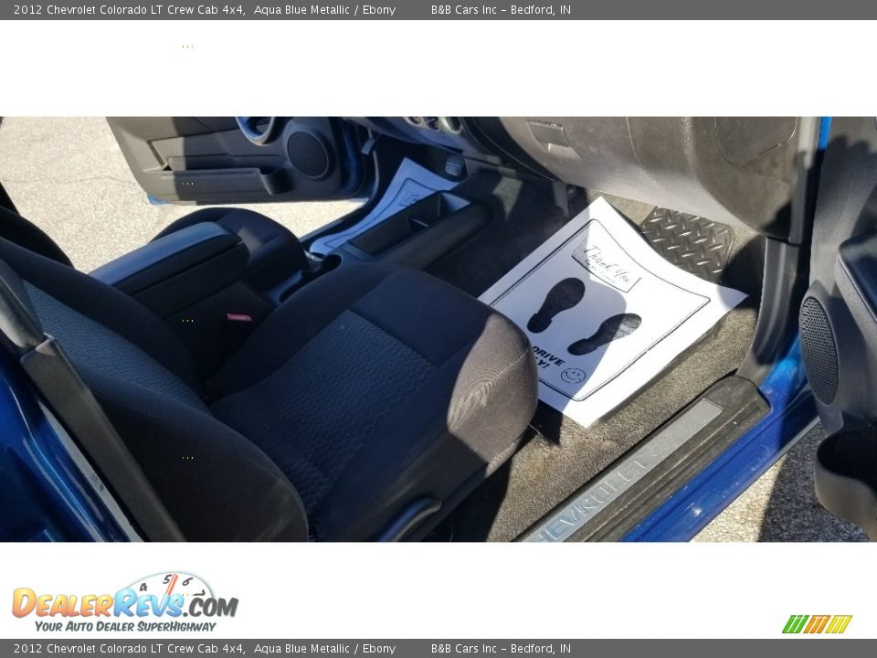 2012 Chevrolet Colorado LT Crew Cab 4x4 Aqua Blue Metallic / Ebony Photo #23