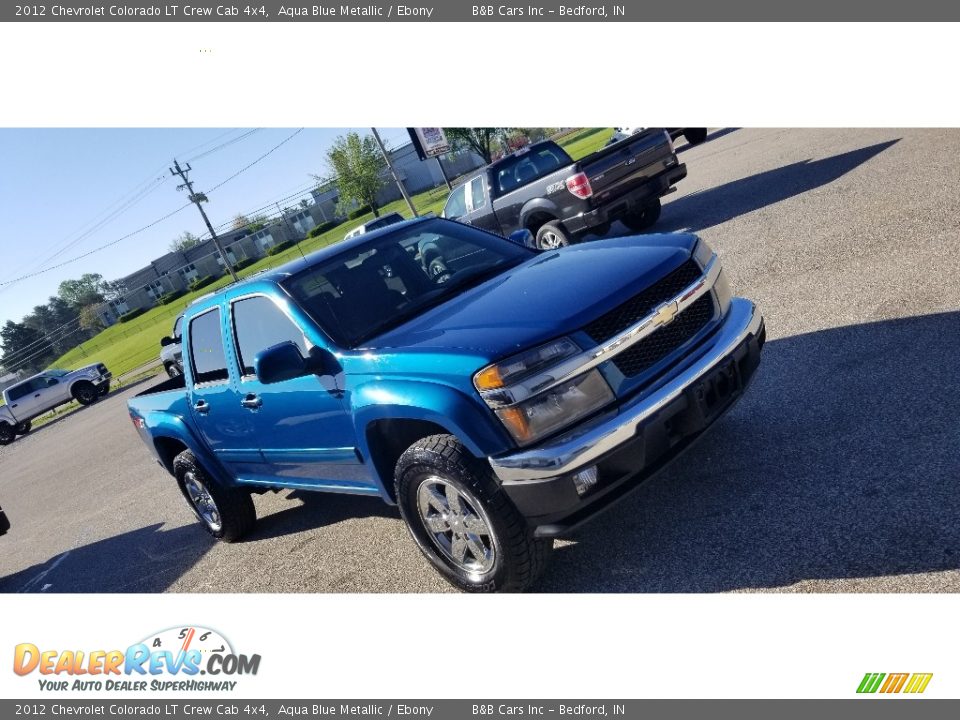 2012 Chevrolet Colorado LT Crew Cab 4x4 Aqua Blue Metallic / Ebony Photo #26