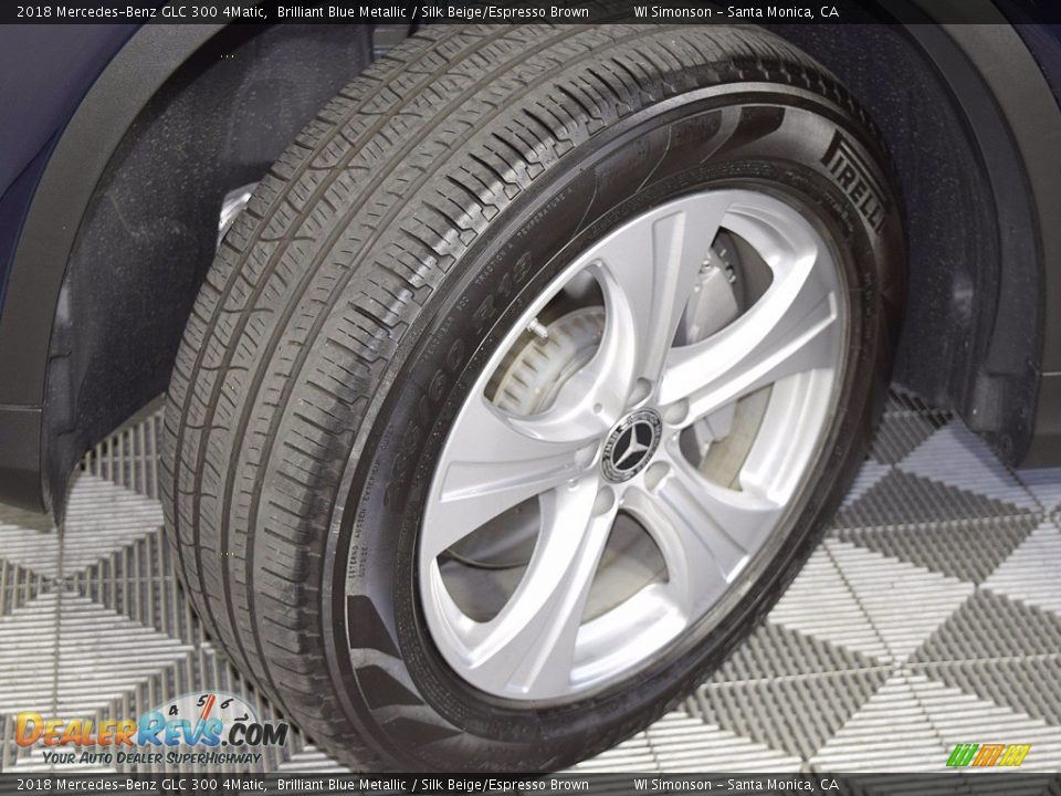 2018 Mercedes-Benz GLC 300 4Matic Brilliant Blue Metallic / Silk Beige/Espresso Brown Photo #31