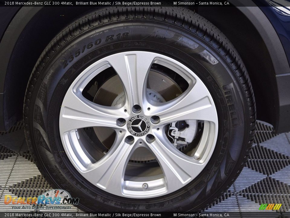 2018 Mercedes-Benz GLC 300 4Matic Brilliant Blue Metallic / Silk Beige/Espresso Brown Photo #32