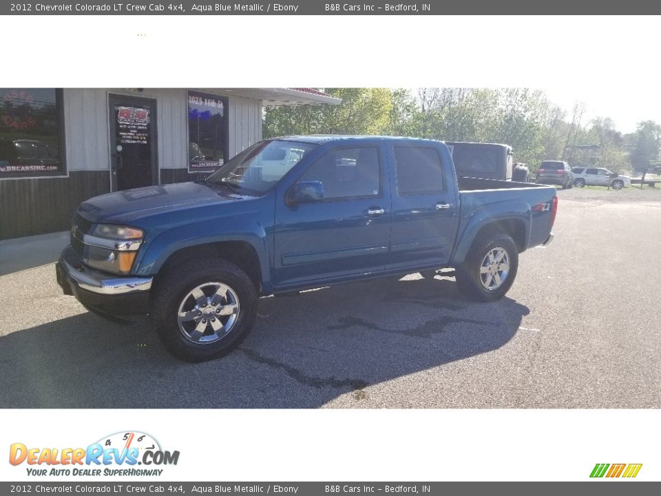 2012 Chevrolet Colorado LT Crew Cab 4x4 Aqua Blue Metallic / Ebony Photo #29