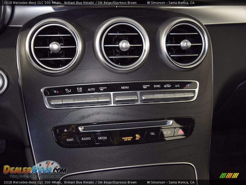2018 Mercedes-Benz GLC 300 4Matic Brilliant Blue Metallic / Silk Beige/Espresso Brown Photo #35