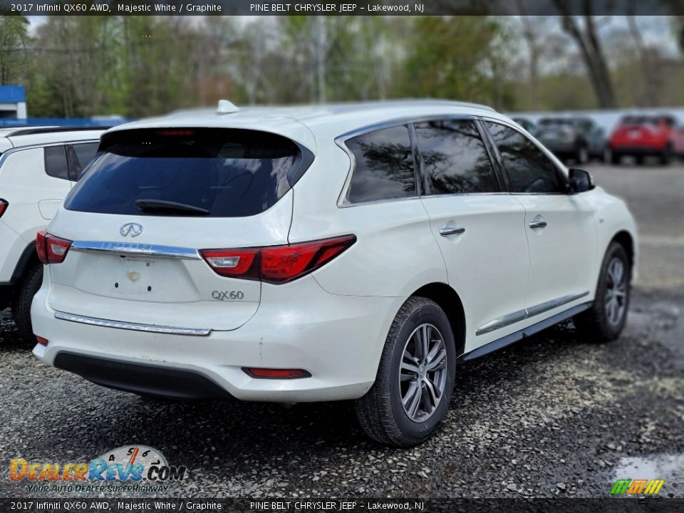 2017 Infiniti QX60 AWD Majestic White / Graphite Photo #3