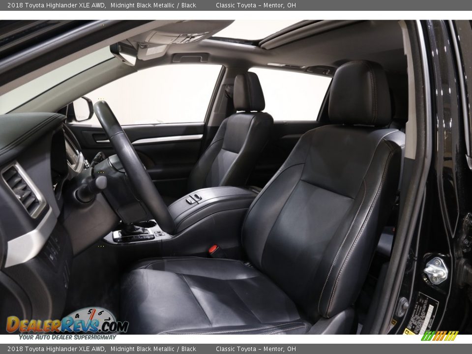 2018 Toyota Highlander XLE AWD Midnight Black Metallic / Black Photo #5