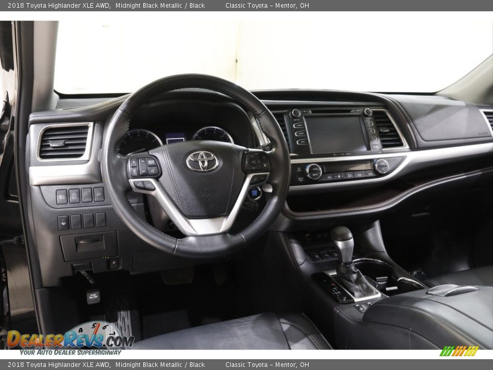 2018 Toyota Highlander XLE AWD Midnight Black Metallic / Black Photo #6