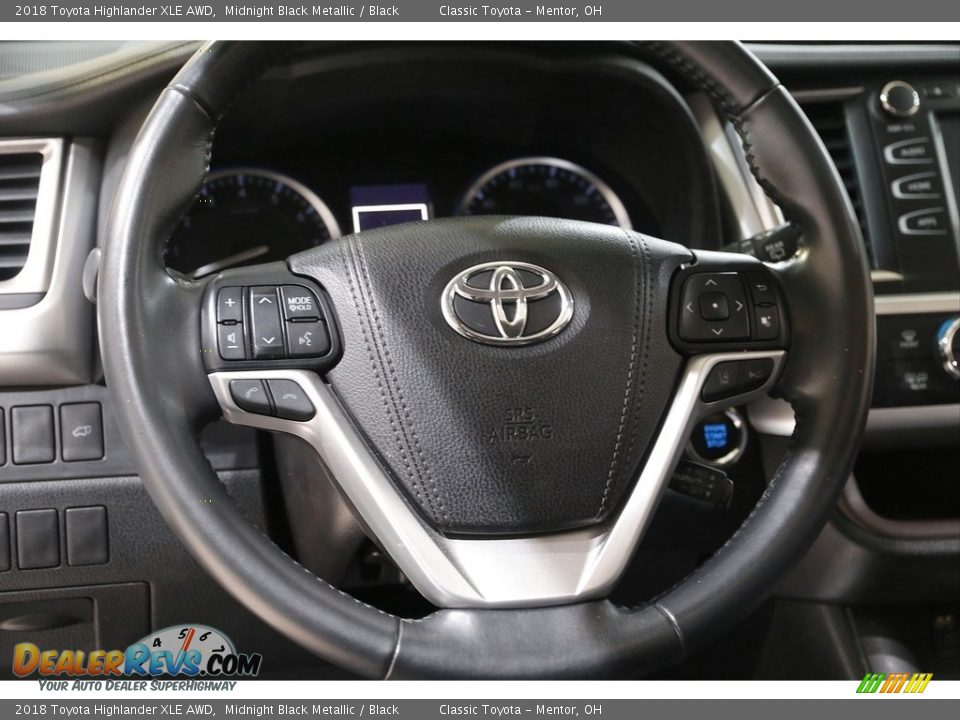 2018 Toyota Highlander XLE AWD Midnight Black Metallic / Black Photo #7