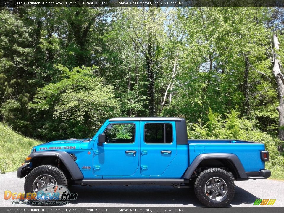 2021 Jeep Gladiator Rubicon 4x4 Hydro Blue Pearl / Black Photo #1