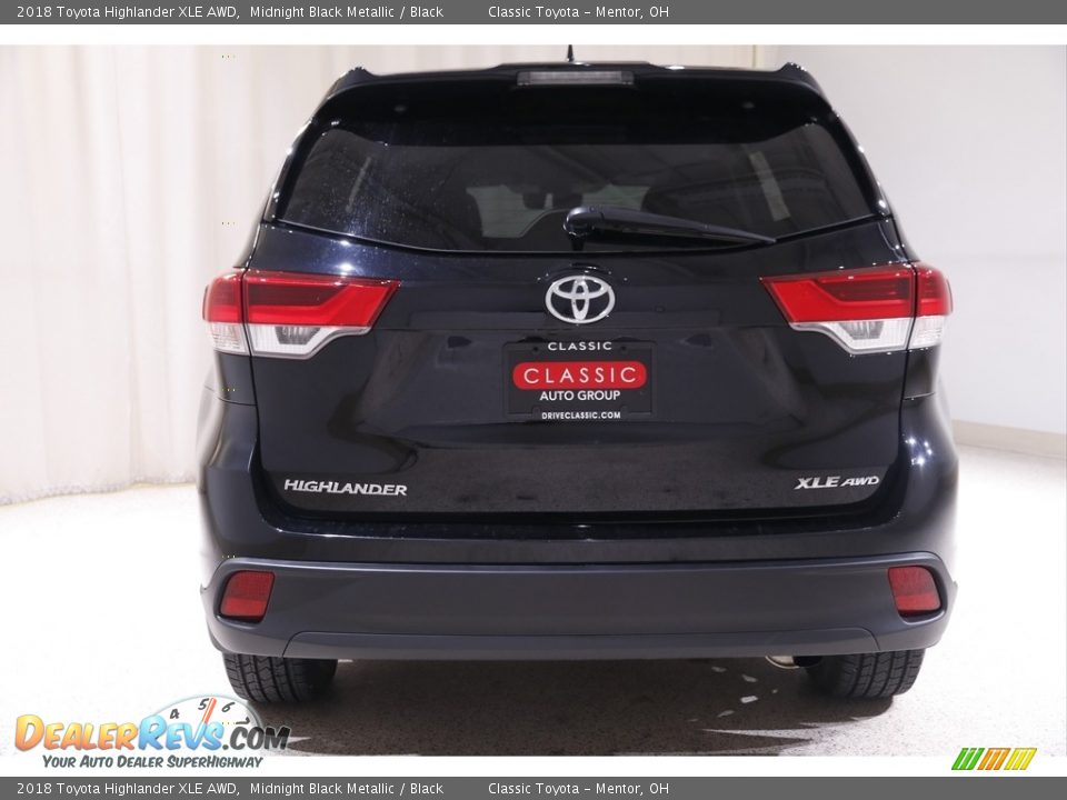 2018 Toyota Highlander XLE AWD Midnight Black Metallic / Black Photo #18