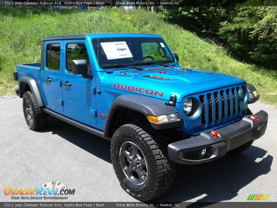 2021 Jeep Gladiator Rubicon 4x4 Hydro Blue Pearl / Black Photo #4