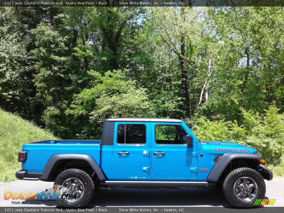 2021 Jeep Gladiator Rubicon 4x4 Hydro Blue Pearl / Black Photo #5