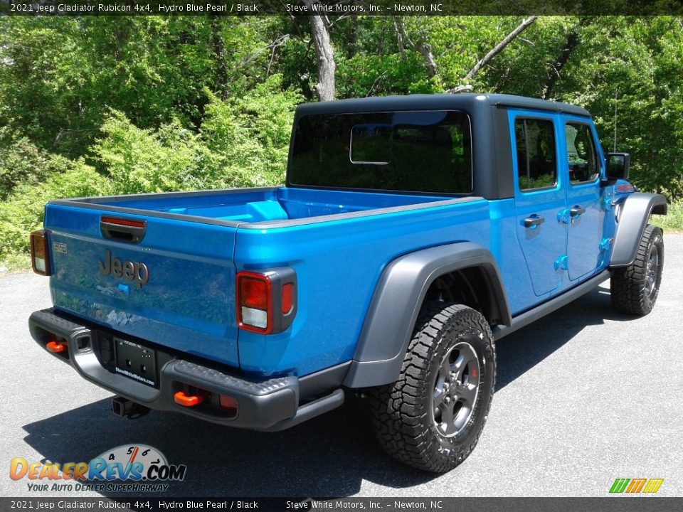 2021 Jeep Gladiator Rubicon 4x4 Hydro Blue Pearl / Black Photo #6