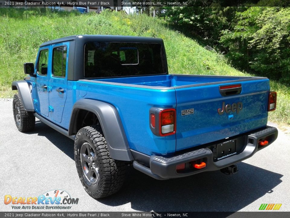 2021 Jeep Gladiator Rubicon 4x4 Hydro Blue Pearl / Black Photo #9