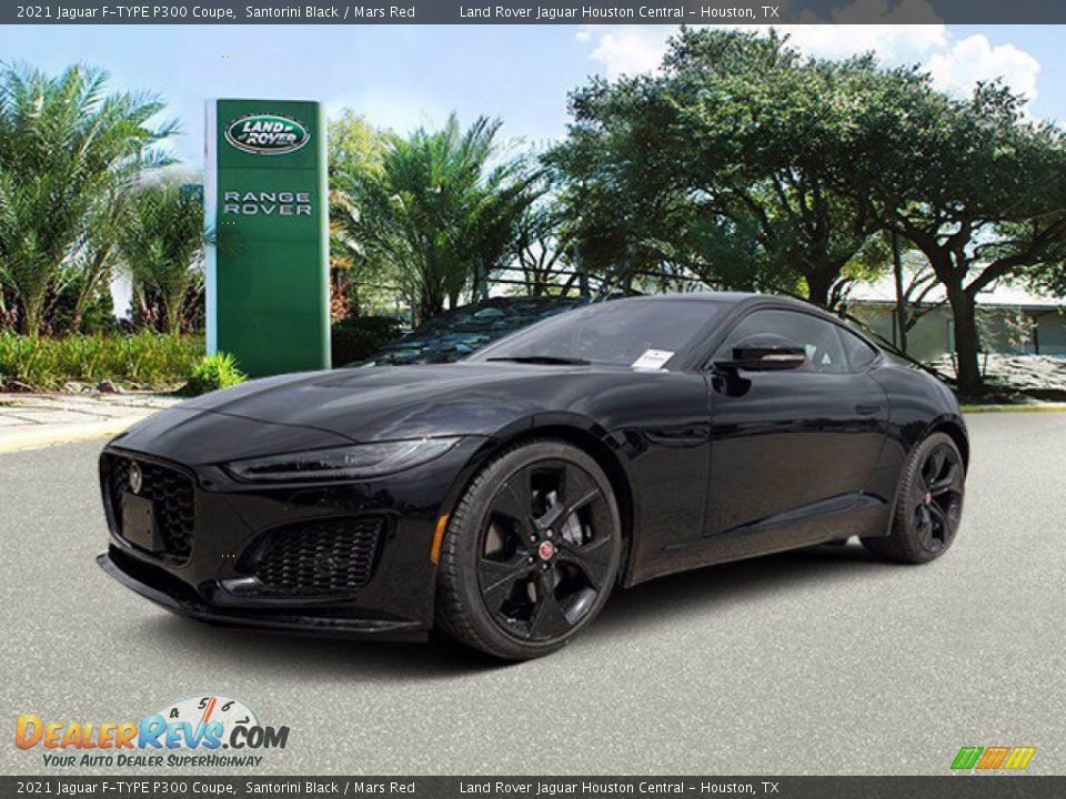 2021 Jaguar F-TYPE P300 Coupe Santorini Black / Mars Red Photo #1