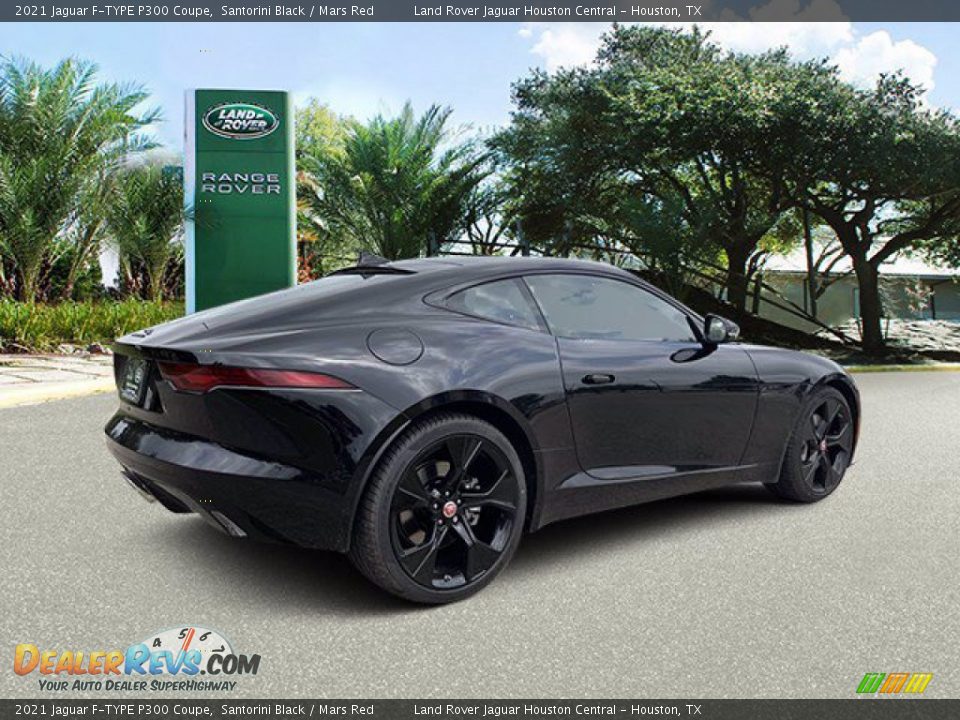 2021 Jaguar F-TYPE P300 Coupe Santorini Black / Mars Red Photo #2