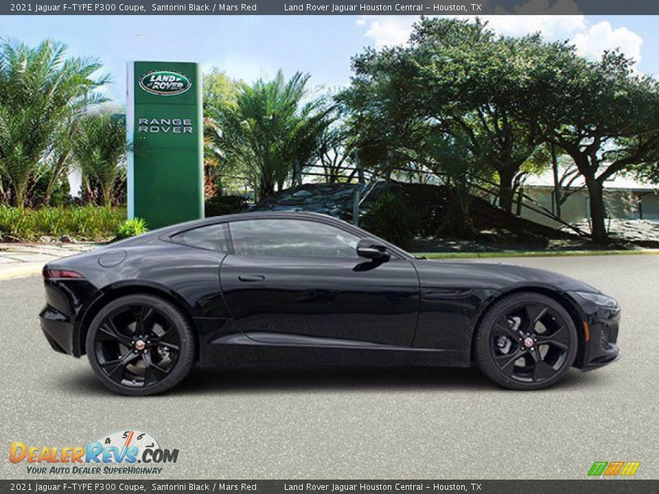 2021 Jaguar F-TYPE P300 Coupe Santorini Black / Mars Red Photo #11