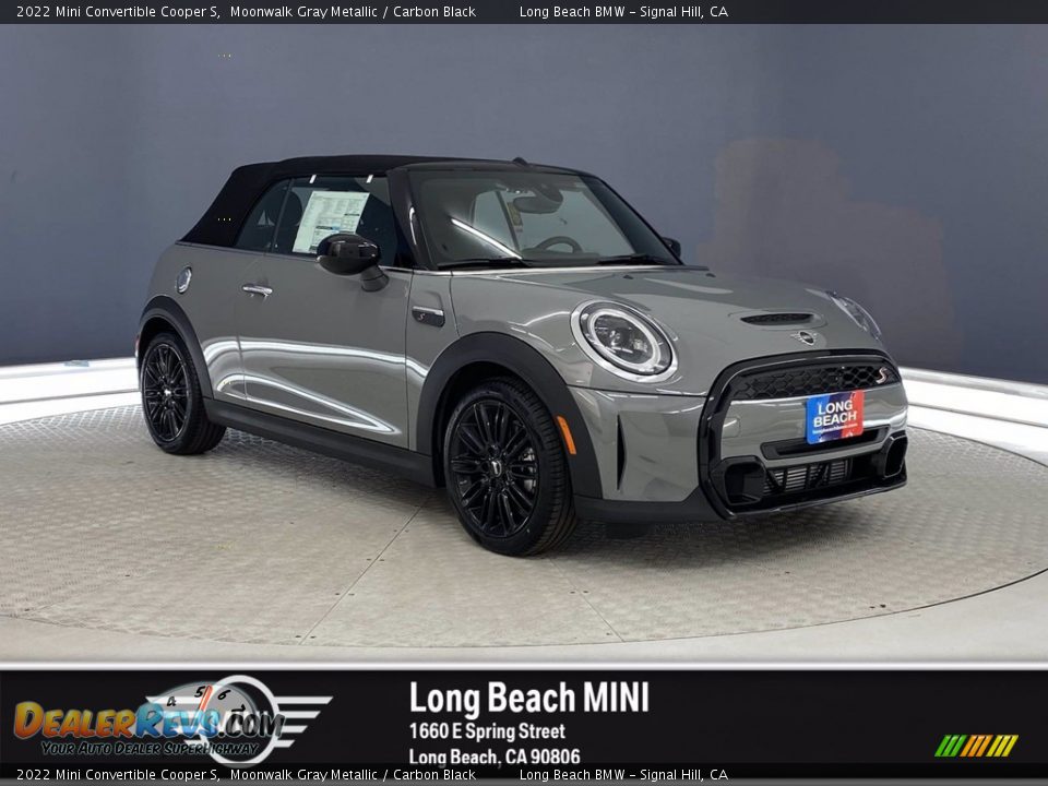 2022 Mini Convertible Cooper S Moonwalk Gray Metallic / Carbon Black Photo #1