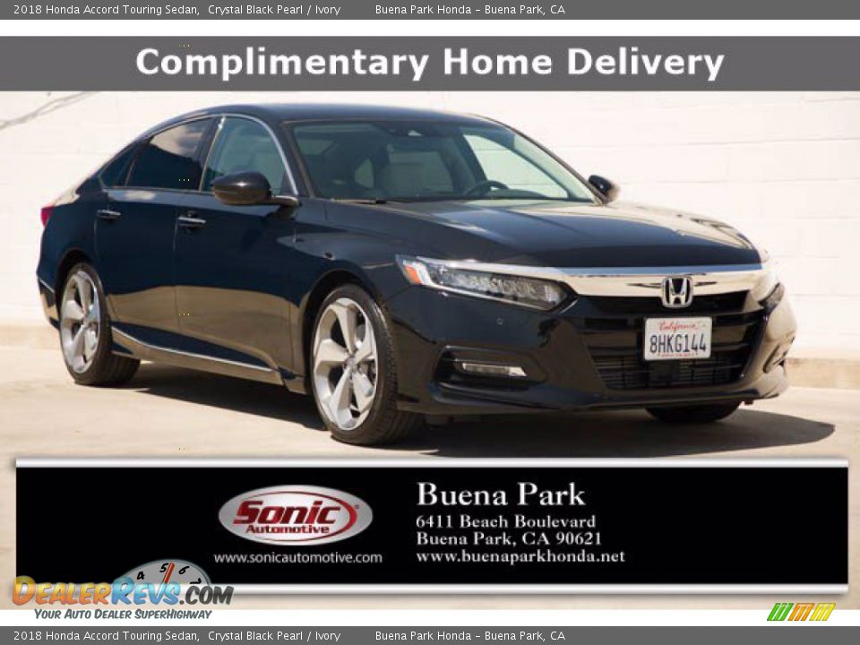 2018 Honda Accord Touring Sedan Crystal Black Pearl / Ivory Photo #1