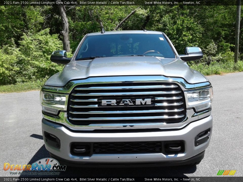 2021 Ram 2500 Limited Longhorn Crew Cab 4x4 Billet Silver Metallic / Cattle Tan/Black Photo #4