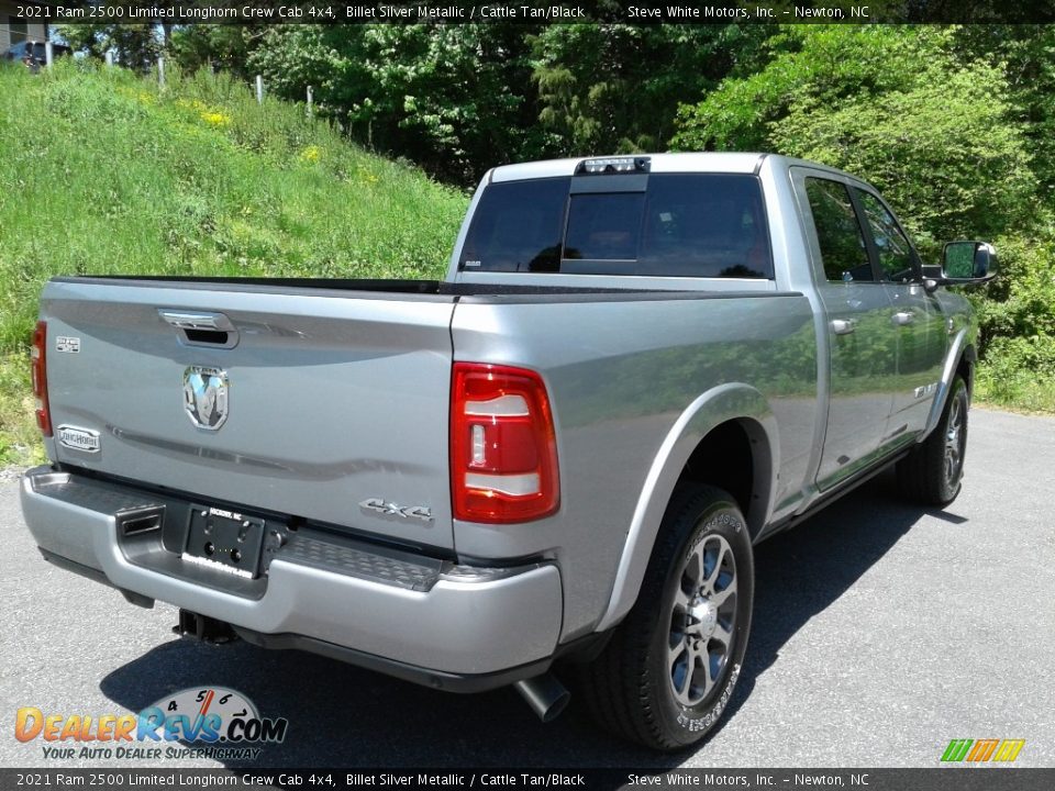 2021 Ram 2500 Limited Longhorn Crew Cab 4x4 Billet Silver Metallic / Cattle Tan/Black Photo #7