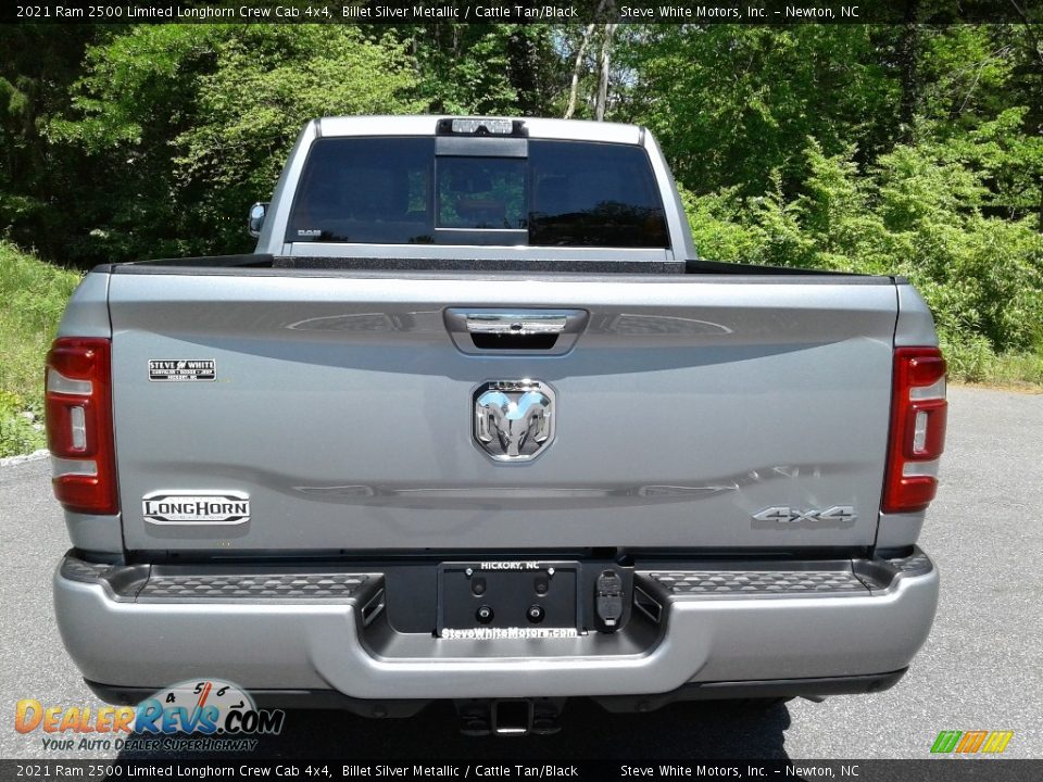 2021 Ram 2500 Limited Longhorn Crew Cab 4x4 Billet Silver Metallic / Cattle Tan/Black Photo #8