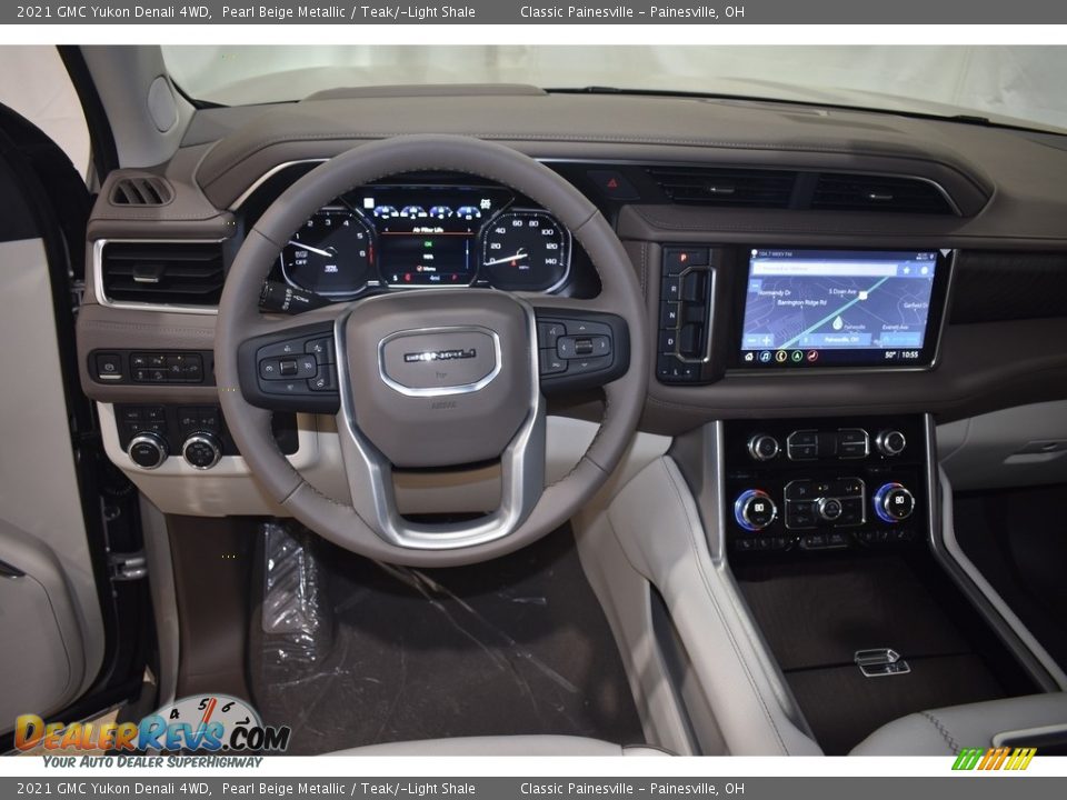 2021 GMC Yukon Denali 4WD Pearl Beige Metallic / Teak/­Light Shale Photo #13