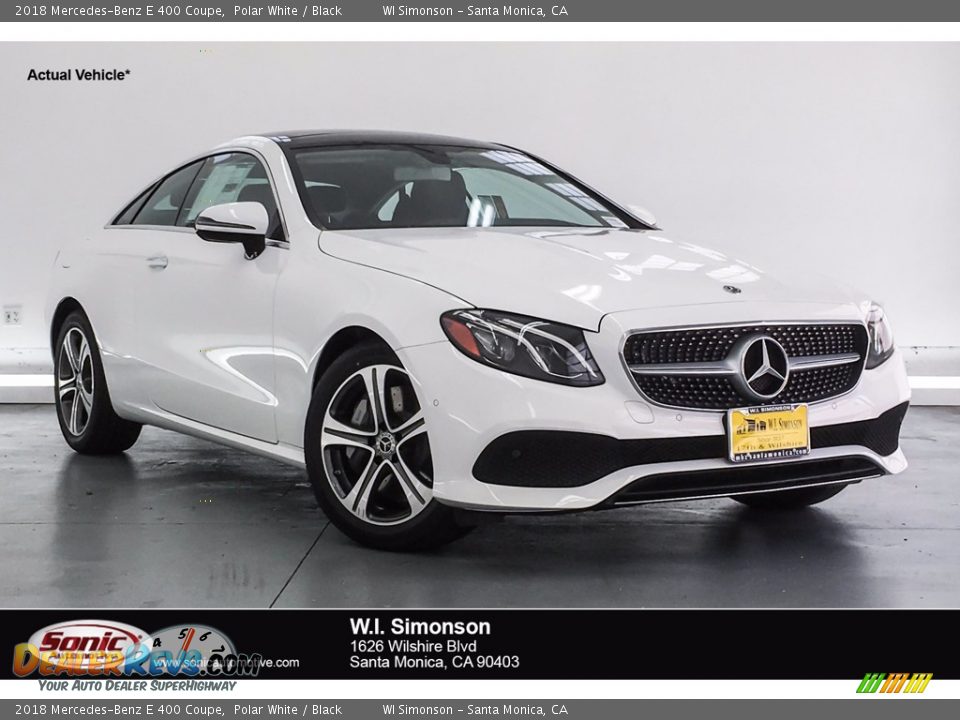 2018 Mercedes-Benz E 400 Coupe Polar White / Black Photo #1