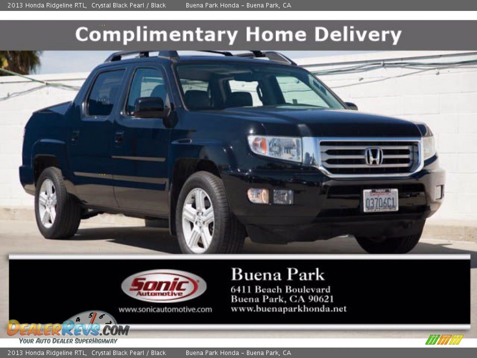 2013 Honda Ridgeline RTL Crystal Black Pearl / Black Photo #1