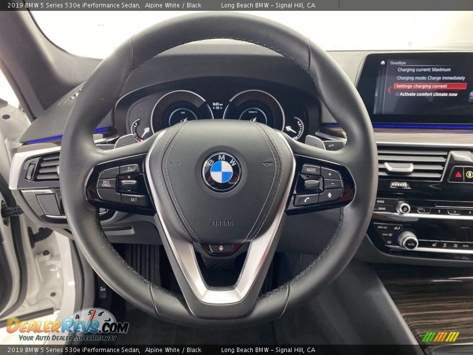 2019 BMW 5 Series 530e iPerformance Sedan Alpine White / Black Photo #18