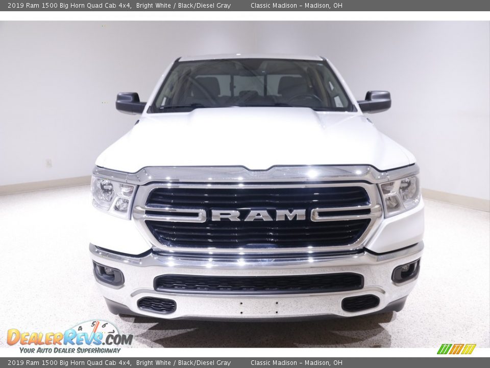 2019 Ram 1500 Big Horn Quad Cab 4x4 Bright White / Black/Diesel Gray Photo #2
